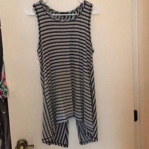 Long tank top with open back